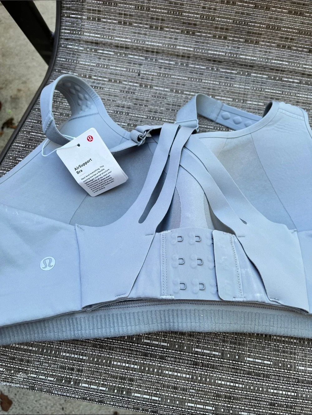 lululemon athletica light blue seamless molded sports bra